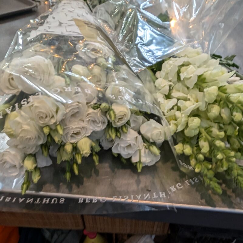keuze van de bloemist wit
