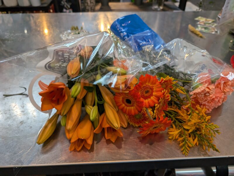 keuze van de bloemist oranje