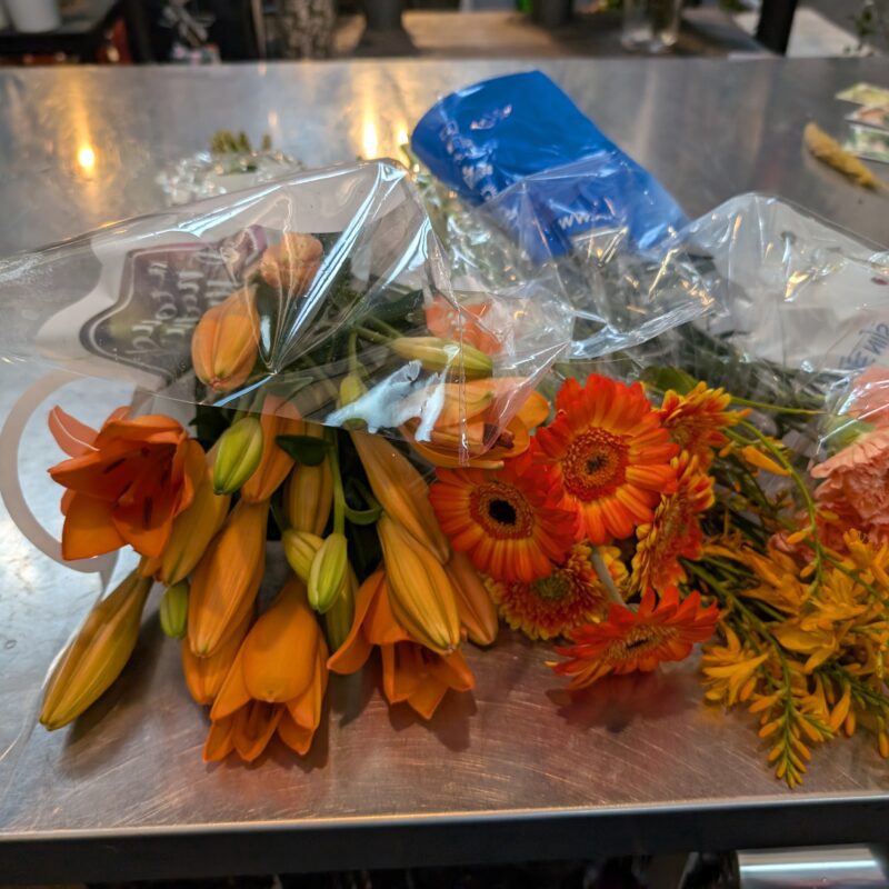 keuze van de bloemist oranje